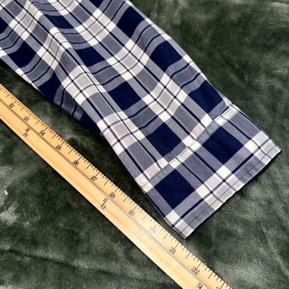 Abercrombie & Fitch Shirt Men’s 2XL Blue White Plaid Button Down Muscle Fit - Picture 6 of 8